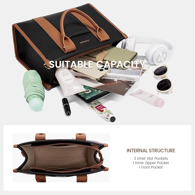 LOVEVOOK Purse for Women PU Leather Tote Bag Purse and Handbags, Satchel Shoulder Crossbody Top Handle Bags with Zipper