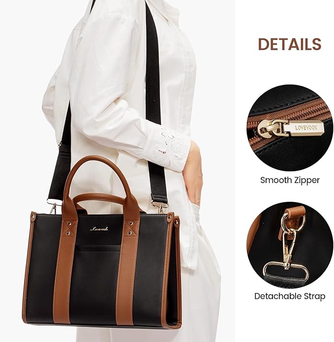 LOVEVOOK Purse for Women PU Leather Tote Bag Purse and Handbags, Satchel Shoulder Crossbody Top Handle Bags with Zipper