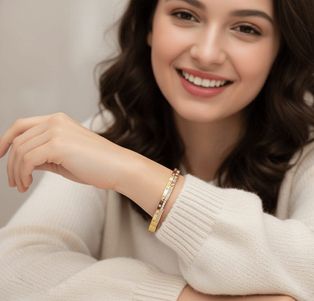 Sparkle Streak Elegant Bangle